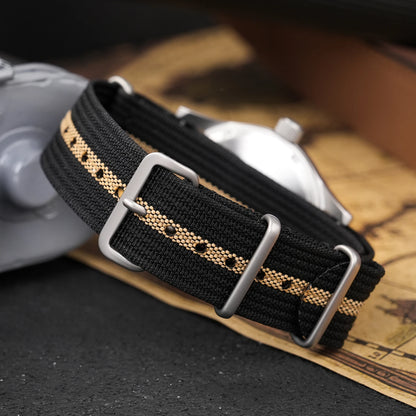 Militado ML05 38mm Military Field Watch - Sweep Quartz Movement Domed Sapphire Crystal 100M Waterproof Super Luminous Nylon Band Watch for Men