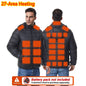 Heated Jacket Thick Warm Heated Jacket 4 Control Zone 27 Men Women Winter Outdoor Ski Hiking Coat (Not Included The Power Bank)