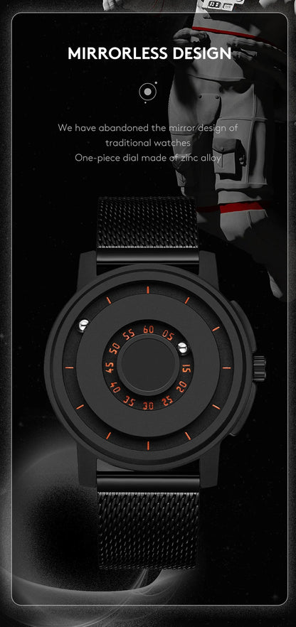 Alloy Magnetic Levitation Hands Watch For Men 3 ATM Waterproof Quartz Movement Quartz Watches