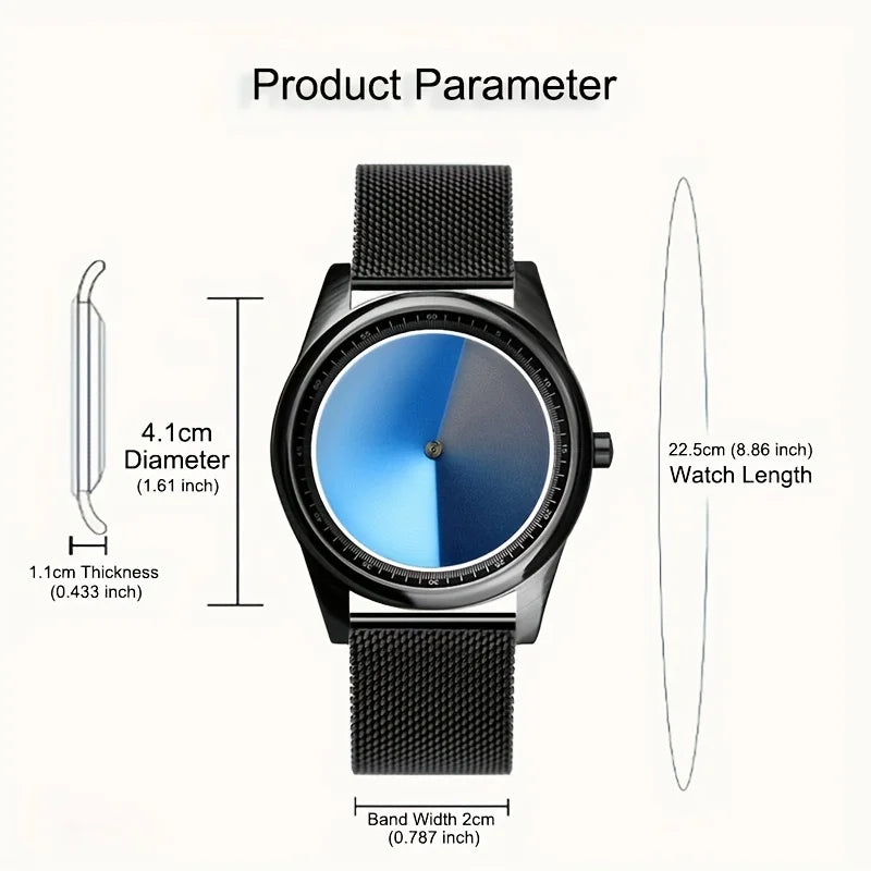 Men's Special Edition Quartz Watch Unique Creative Design Stainless Steel Band Christmas New Year Gift Fashion & Casual