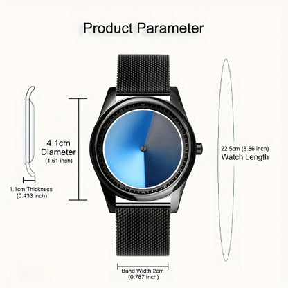 Men's Special Edition Quartz Watch Unique Creative Design Stainless Steel Band Christmas New Year Gift Fashion & Casual