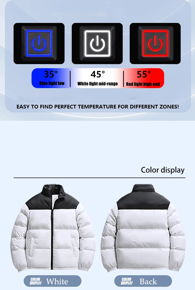 Waterproof Thickened Heated Coat Winter