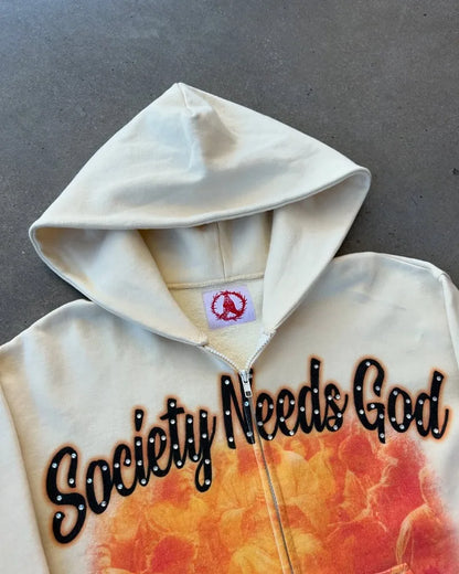 Hoodie Men High Street Retro Casual Harajuku Hip Hop Oversized Sweatshirt Women
