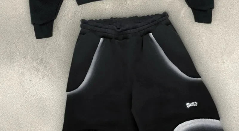 European and American Street Fashion Clothing Dark Fashion Striped Print