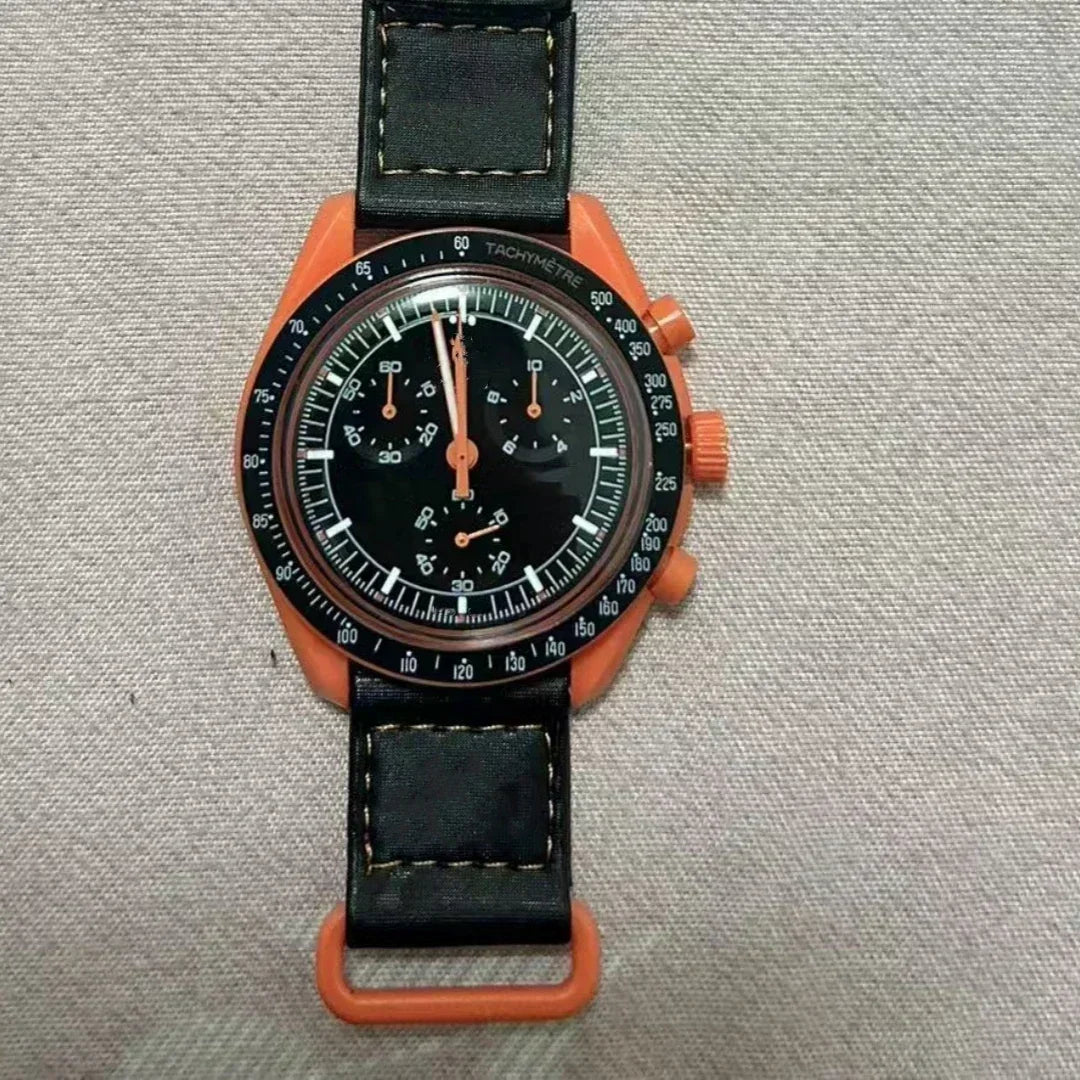 2025 Newest High Quality Wantch Men's and Women's Moon Mercury Quartz Chronograph Watch Celestial Galaxy Dial 6-Hand Hot Sale