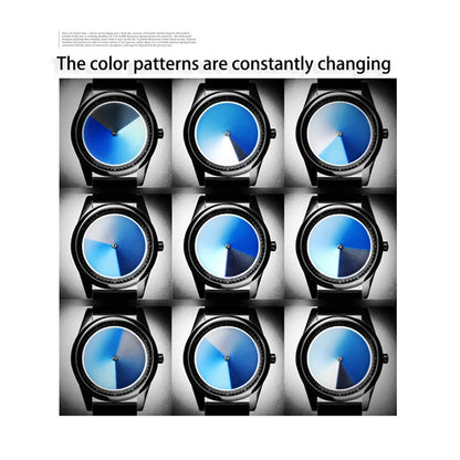 Enmex Individualization special wristwatch canvas  creative design Mysterious Gradient Blue fashion quartz clock men watch