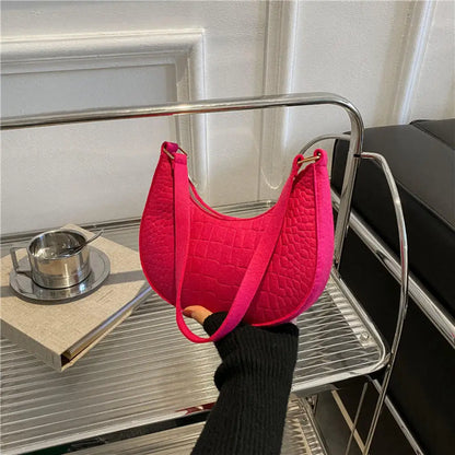 Y2k Vintage Women Underarm Bag Korean Casual Cute White Shoulder Bag Ladies Slings