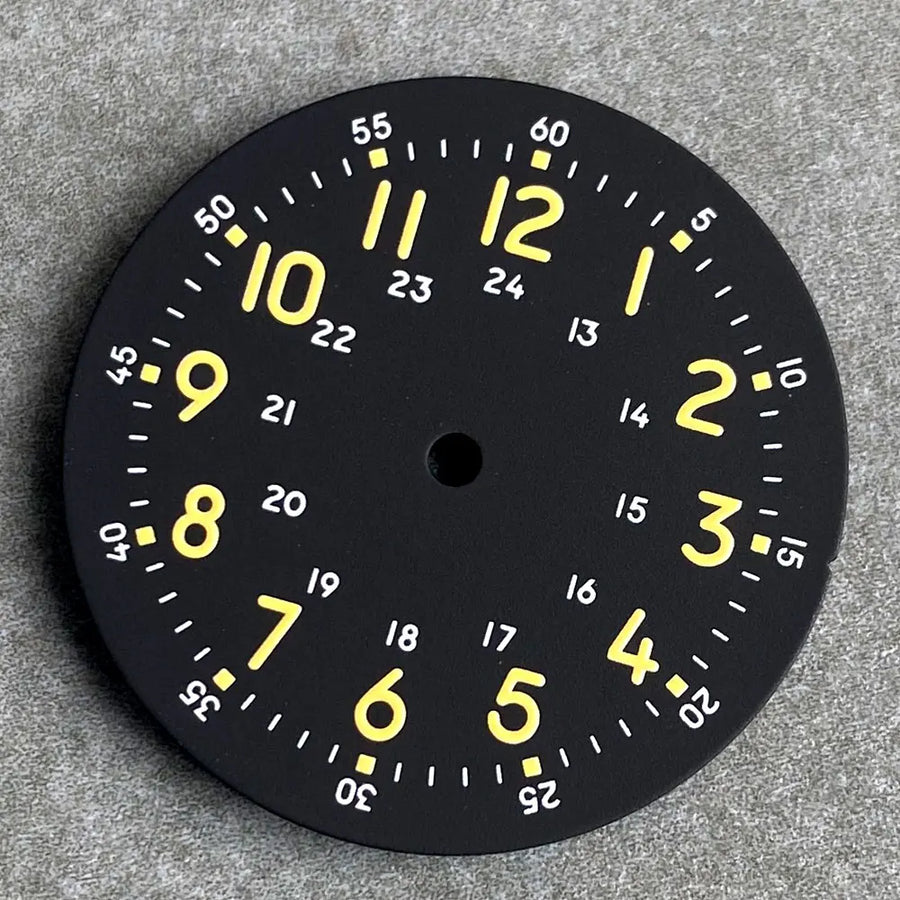 Brownish Red Field Watch Dial 29mm Luminous Marks Fit NH35 NH36 NH38 ETA 2824 PT5000 SKX Diver Mens Watch Parts New