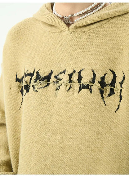 American men centipede pattern sweater vibe hooded