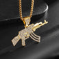 Iced Out Letter Savage Pendant Shiny Bing Cubic Zirconia Hip Hop Necklace Men\\\'s Cool Rock Rap Trend Jewelry