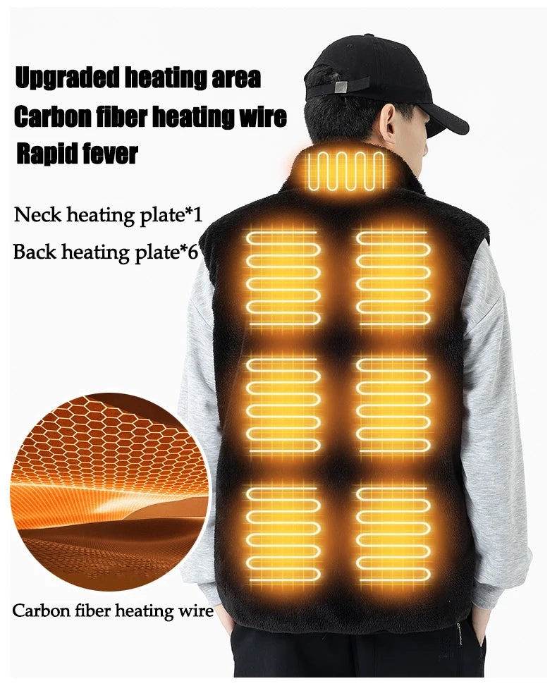 Heating Area Vest Men Women Winter