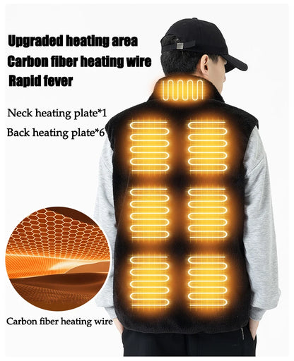 Heating Area Vest Men Women Winter
