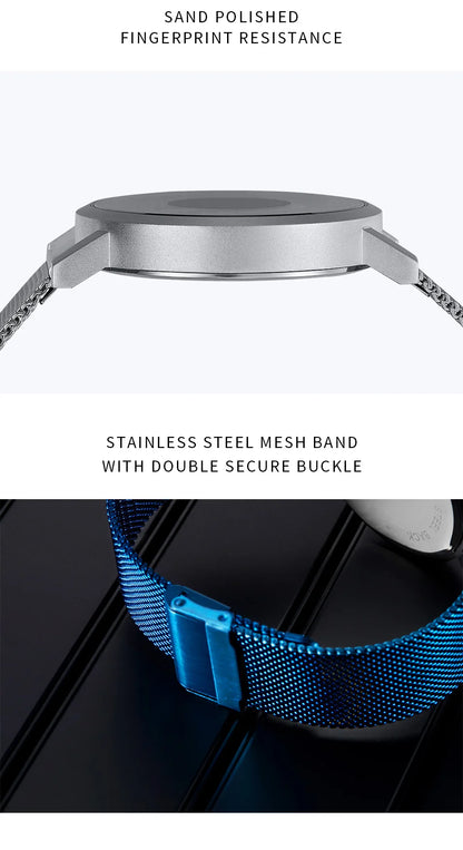 SINOBI Men's Fashion Quartz Watch Stainless Steel Blue Wristwatch Shock Resistant Water-Resistant Male Relogio Masculino