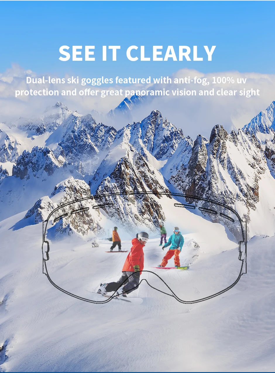 Glasses Skiing Mask Snowboard Men Women Snow Goggles