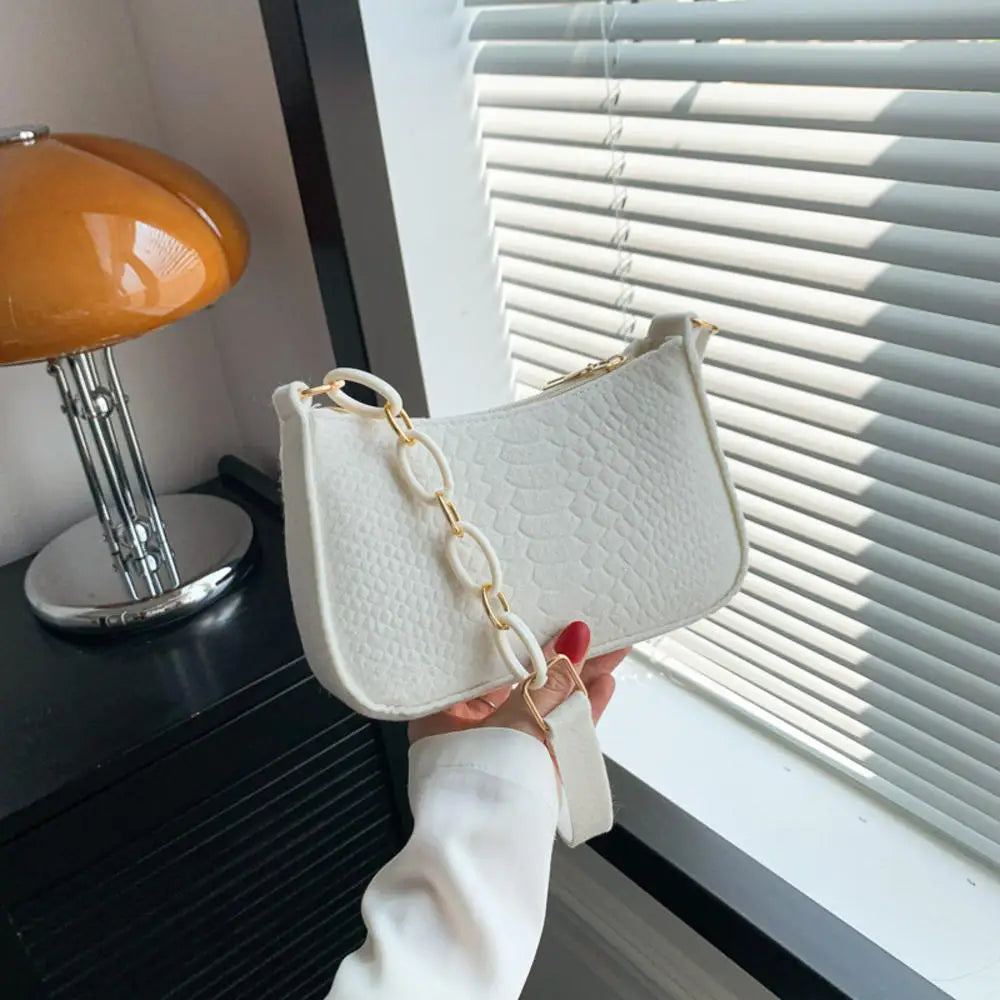 Y2k Vintage Women Underarm Bag Korean Casual Cute White Shoulder Bag Ladies Slings