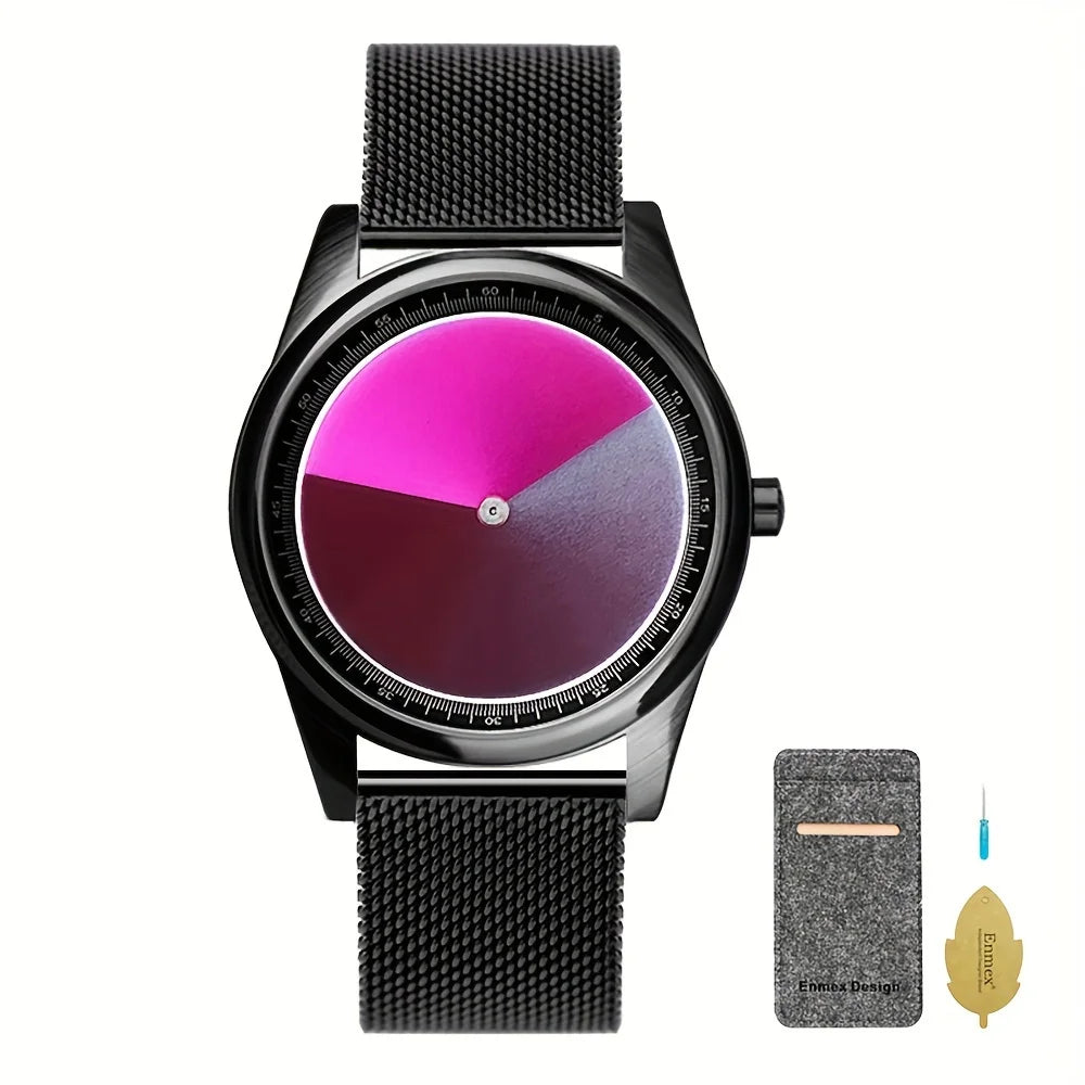 Men's Special Edition Quartz Watch Unique Creative Design Stainless Steel Band Christmas New Year Gift Fashion & Casual