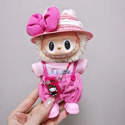 For Labubu Select Kids' Clothing 15cm - 17cm Lychee Berry Overalls Set Labubu Universal Clothing