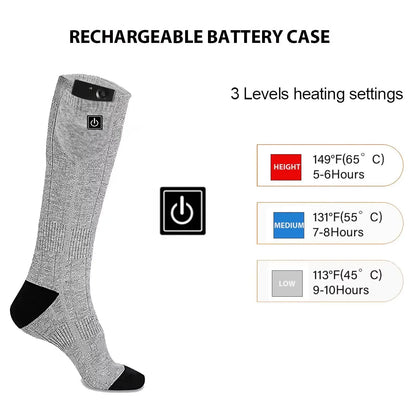 Heating Socks with Battery Box Rechargeable Anti-Cold Men