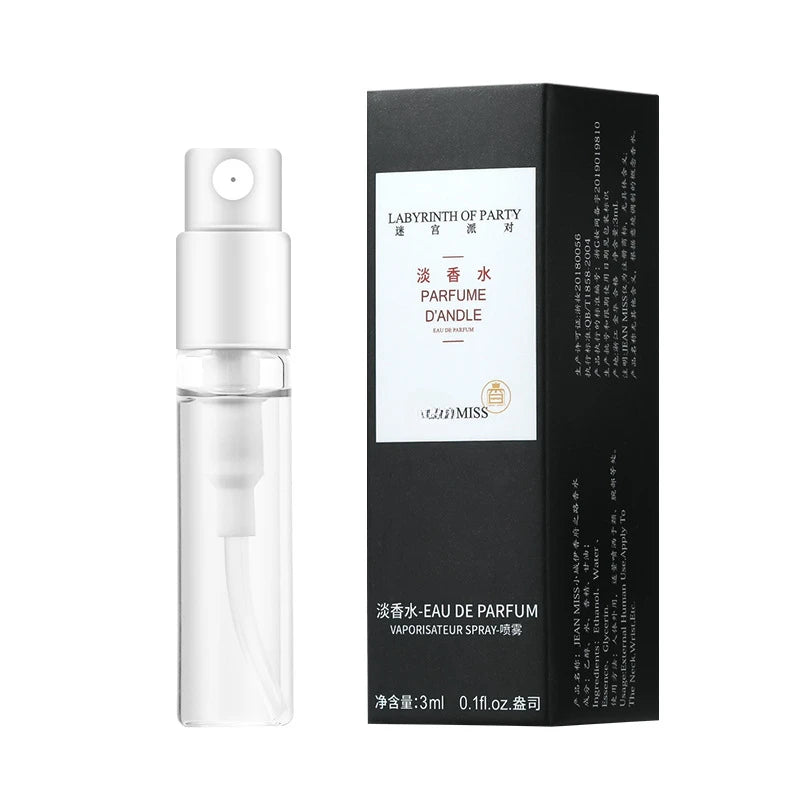 3ml JEAN MISS Pheromone Perfume Eau De Toilette for Women Men Atomizer Art Printed Packaging Lady Sample Long Lasting Perfume