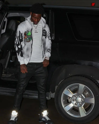 Harajuku Trend Brand Casual Loose Oversized Zipper Hoodie Men