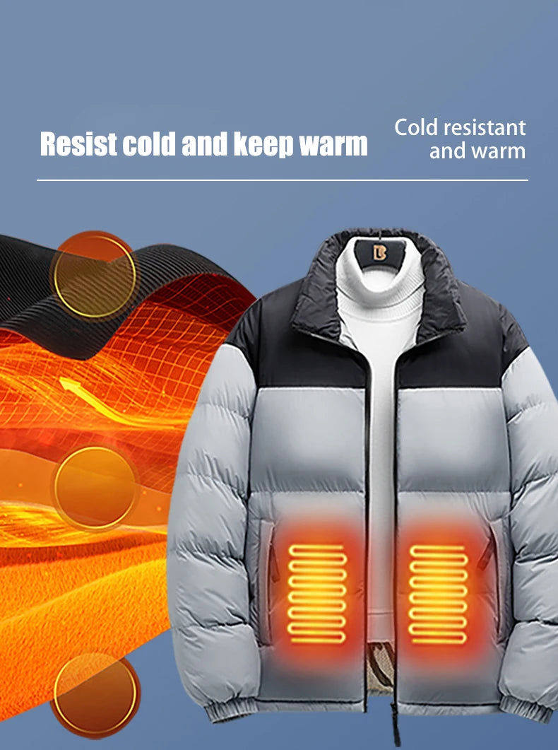Waterproof Thickened Heated Coat Winter