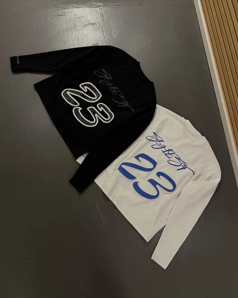 Streetwear Harajuku Hip-hop Letter Printing Oversized Cotton Round Neck T-shirt Men