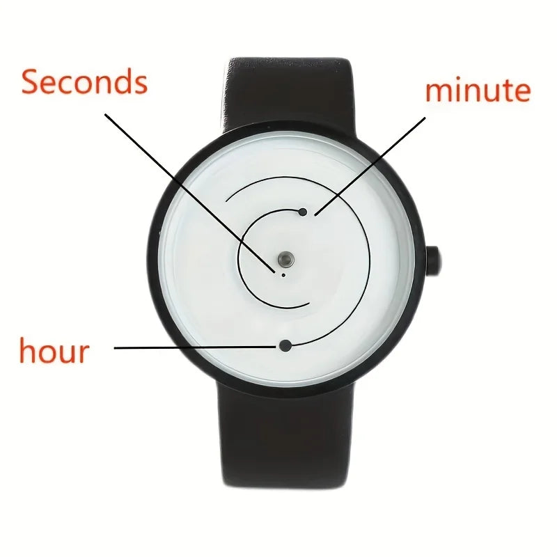 Concept Pointless Creative Wormhole Academy Style Couple Student Versatile Watch Black Technology Trend Personality