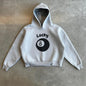 Y2k Vintage Fashion No. 8 Ball Print Hoodies Harajuku Hip Hop Long Sleeve Sweatshirt Spring Men Loose Hooded Pullover Streetwear