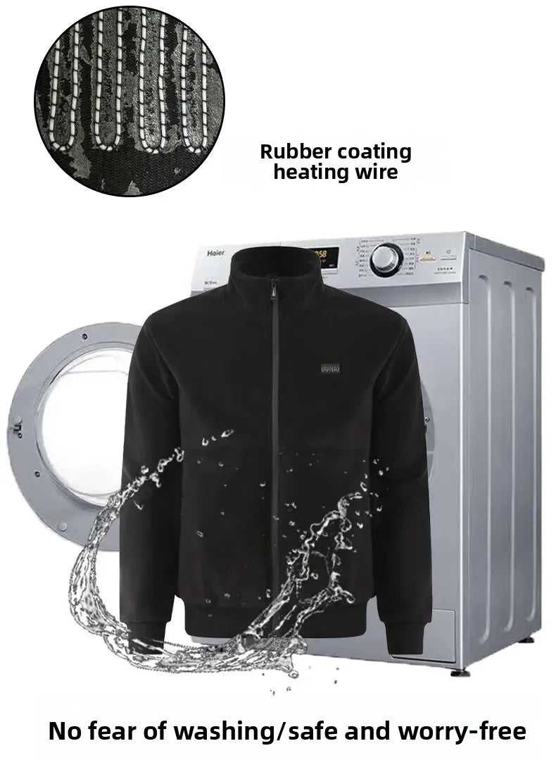 Men's Winter Smart USB Constant Temperature Graphene Fleece Warmth Coat
