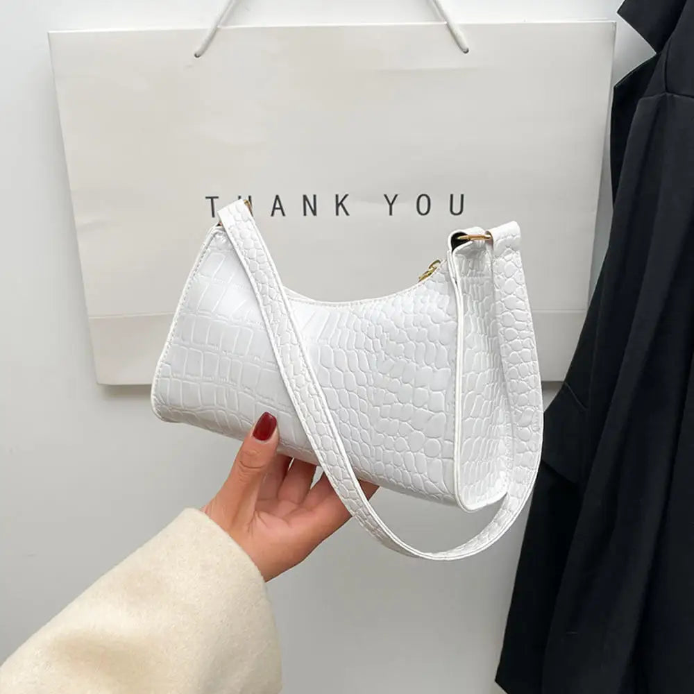Y2k Vintage Women Underarm Bag Korean Casual Cute White Shoulder Bag Ladies Slings