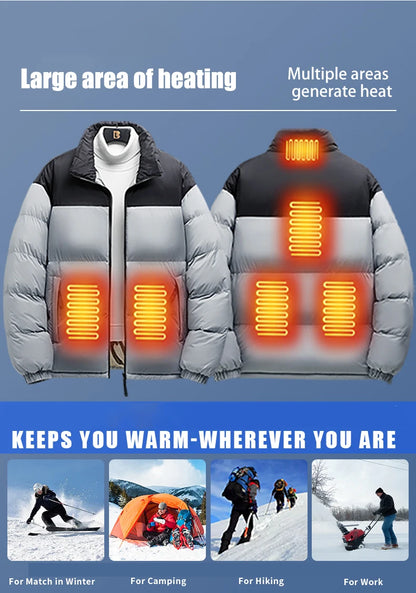 Waterproof Thickened Heated Coat Winter