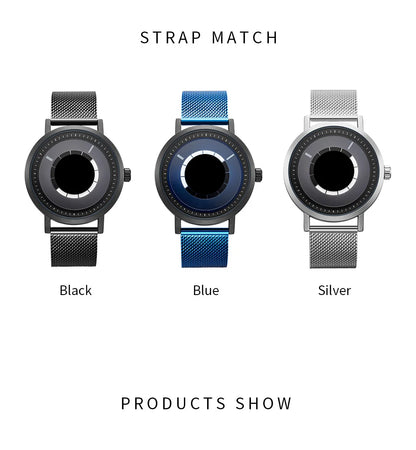 SINOBI Men's Fashion Quartz Watch Stainless Steel Blue Wristwatch Shock Resistant Water-Resistant Male Relogio Masculino