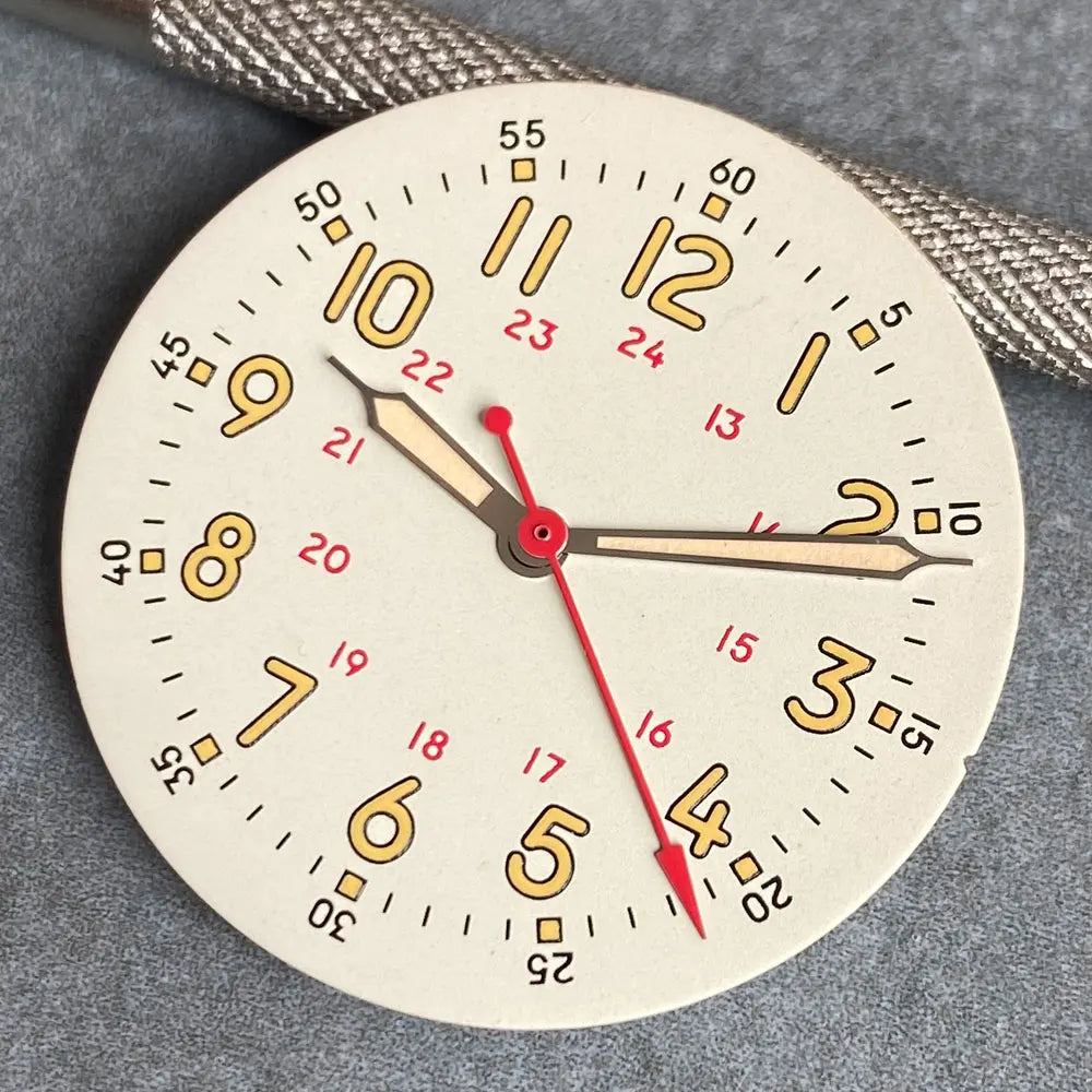 Brownish Red Field Watch Dial 29mm Luminous Marks Fit NH35 NH36 NH38 ETA 2824 PT5000 SKX Diver Mens Watch Parts New