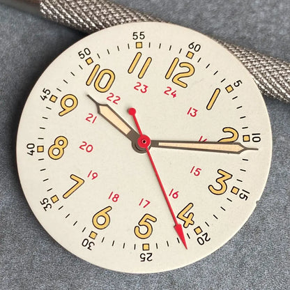 Brownish Red Field Watch Dial 29mm Luminous Marks Fit NH35 NH36 NH38 ETA 2824 PT5000 SKX Diver Mens Watch Parts New