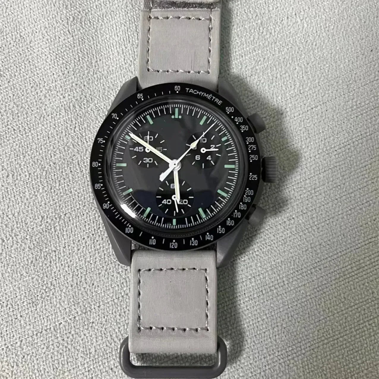 2025 Newest High Quality Wantch Men's and Women's Moon Mercury Quartz Chronograph Watch Celestial Galaxy Dial 6-Hand Hot Sale