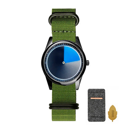 Enmex Individualization special wristwatch canvas  creative design Mysterious Gradient Blue fashion quartz clock men watch