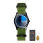 Enmex Individualization special wristwatch canvas  creative design Mysterious Gradient Blue fashion quartz clock men watch