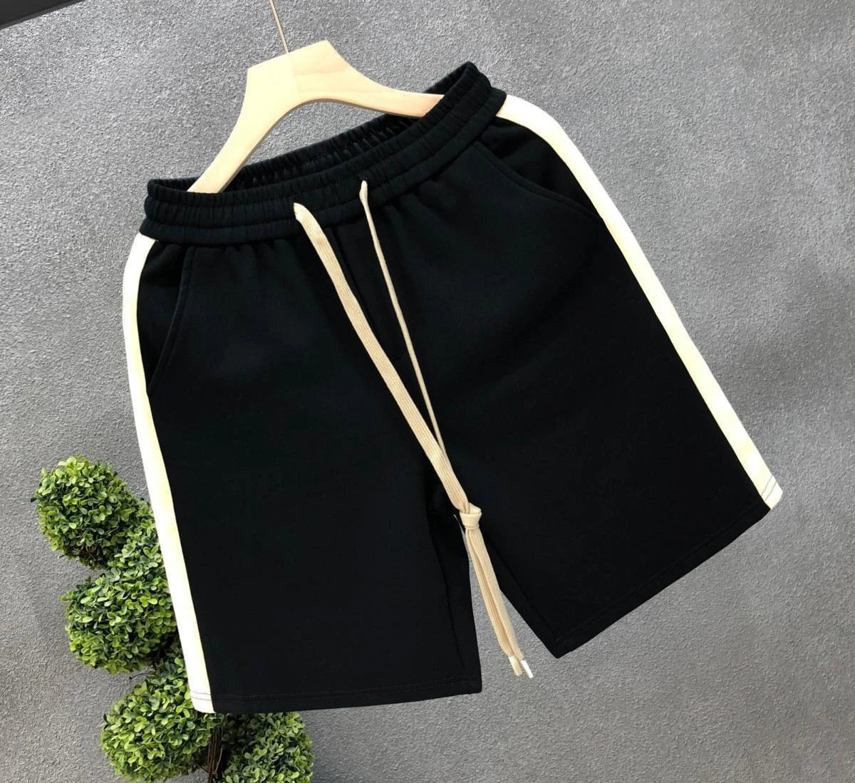 Men's Shorts Loose Drawstring Black Male Short Pants Essential Xl Dry Fit 3 Quarter Small Size Thin Stylish Y2k Personalizate