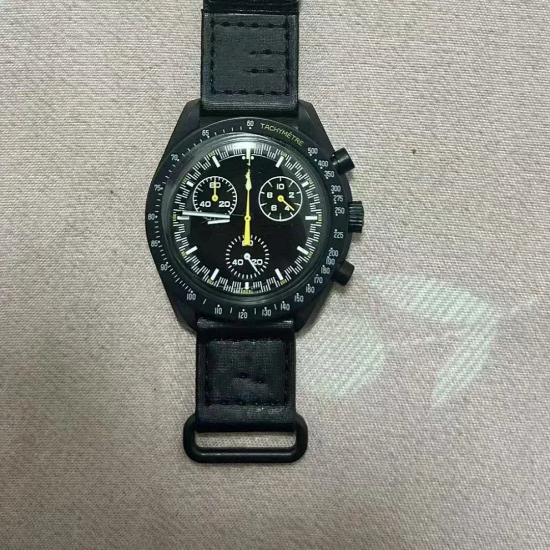 2025 Newest High Quality Wantch Men's and Women's Moon Mercury Quartz Chronograph Watch Celestial Galaxy Dial 6-Hand Hot Sale
