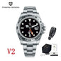 Pagani Design 2025 new 42MM fashionable men's automatic mechanical watch luxury sapphire stainless steel waterproof 10Bar lumino