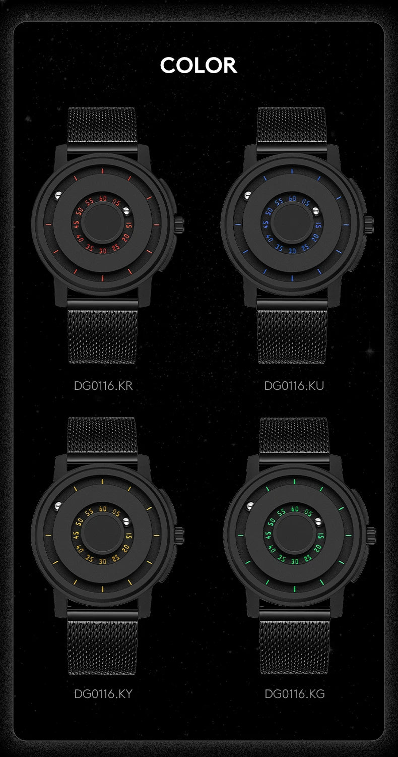 Alloy Magnetic Levitation Hands Watch For Men 3 ATM Waterproof Quartz Movement Quartz Watches