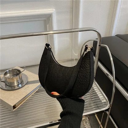 Y2k Vintage Women Underarm Bag Korean Casual Cute White Shoulder Bag Ladies Slings