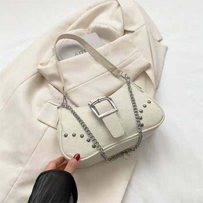 Y2k Vintage Women Underarm Bag Korean Casual Cute White Shoulder Bag Ladies Slings
