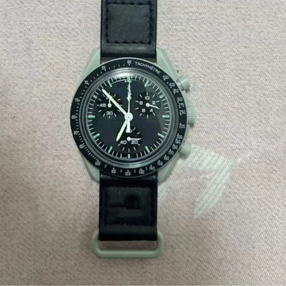 2025 Newest High Quality Wantch Men's and Women's Moon Mercury Quartz Chronograph Watch Celestial Galaxy Dial 6-Hand Hot Sale