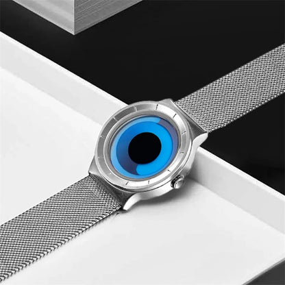 SINOBI Black Sports Quartz Watch Unisex Stainless Steel Band Water-Resistant Shockproof Fashion Casual Wristwatch