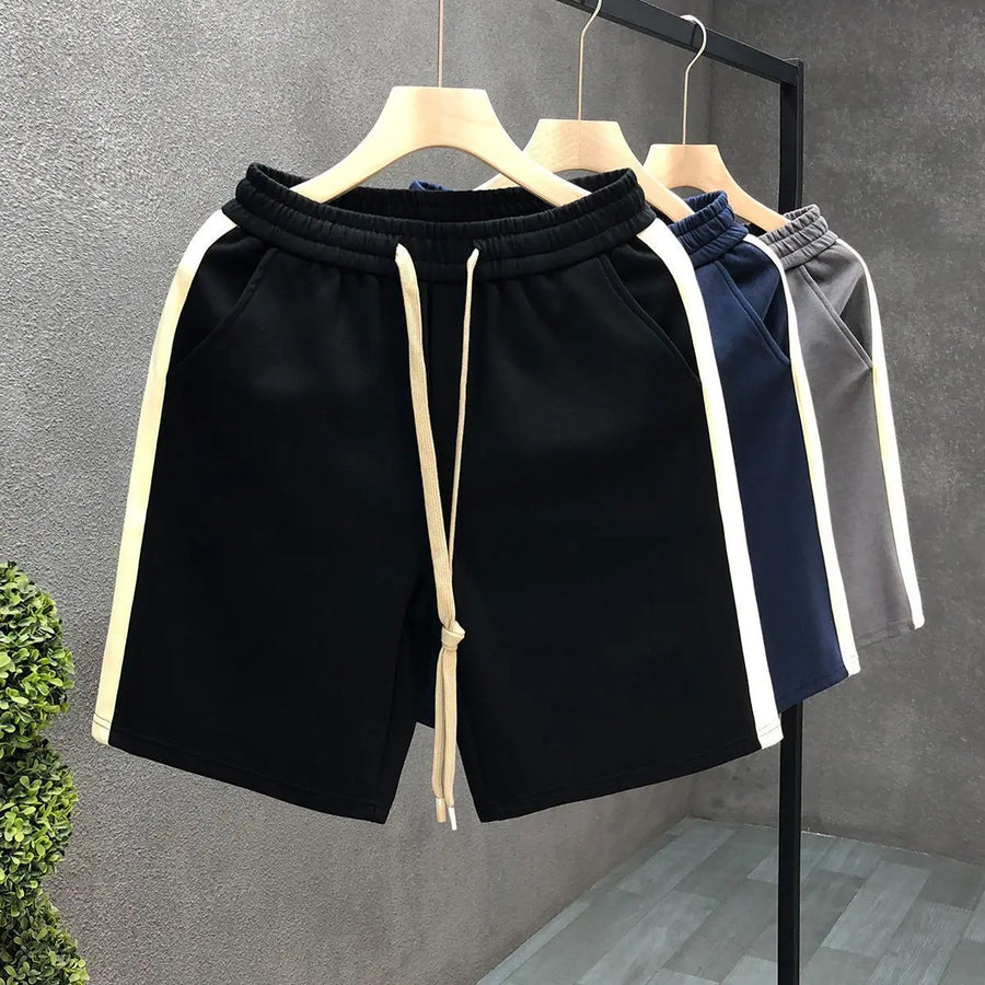 Men's Shorts Loose Drawstring Black Male Short Pants Essential Xl Dry Fit 3 Quarter Small Size Thin Stylish Y2k Personalizate