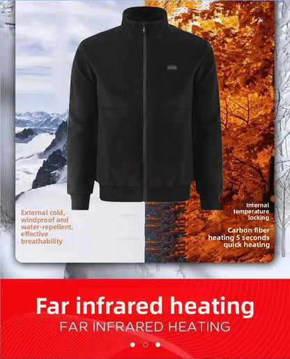 Men's Winter Smart USB Constant Temperature Graphene Fleece Warmth Coat