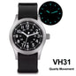 Militado ML05 38mm Military Field Watch - Sweep Quartz Movement Domed Sapphire Crystal 100M Waterproof Super Luminous Nylon Band Watch for Men