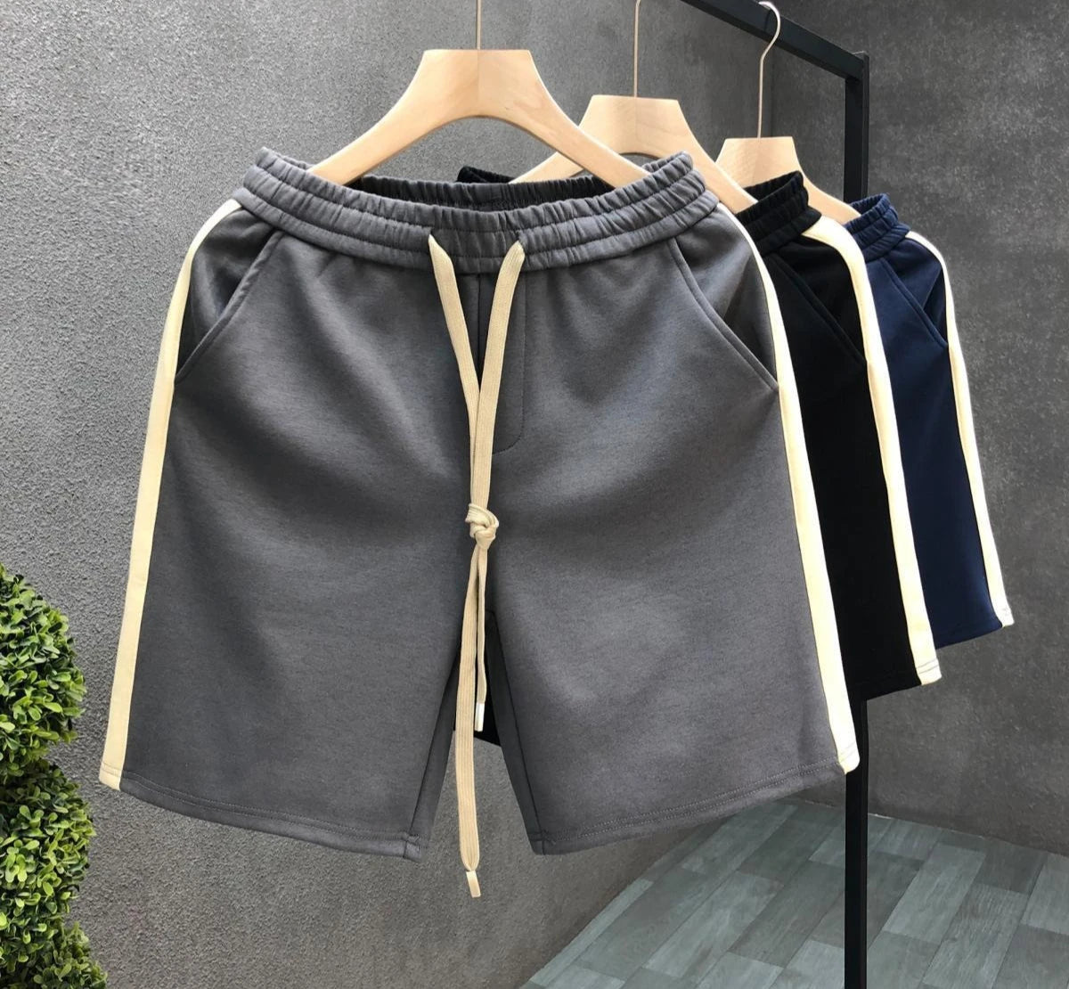 Men's Shorts Loose Drawstring Black Male Short Pants Essential Xl Dry Fit 3 Quarter Small Size Thin Stylish Y2k Personalizate