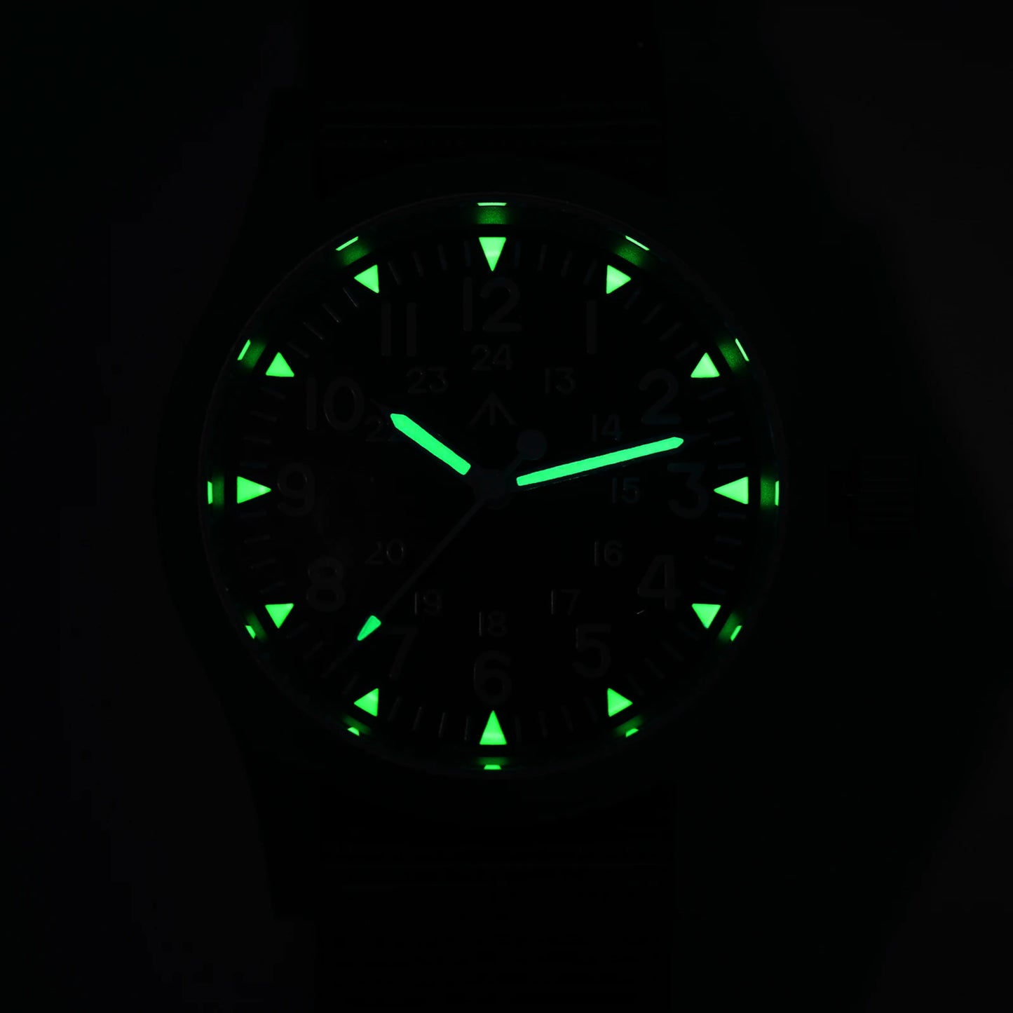Militado ML05 38mm Military Field Watch - Sweep Quartz Movement Domed Sapphire Crystal 100M Waterproof Super Luminous Nylon Band Watch for Men